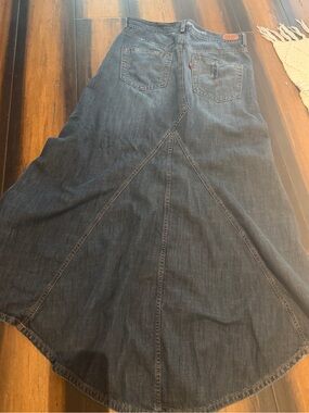 Levi Denim Maxi Skirt rare find